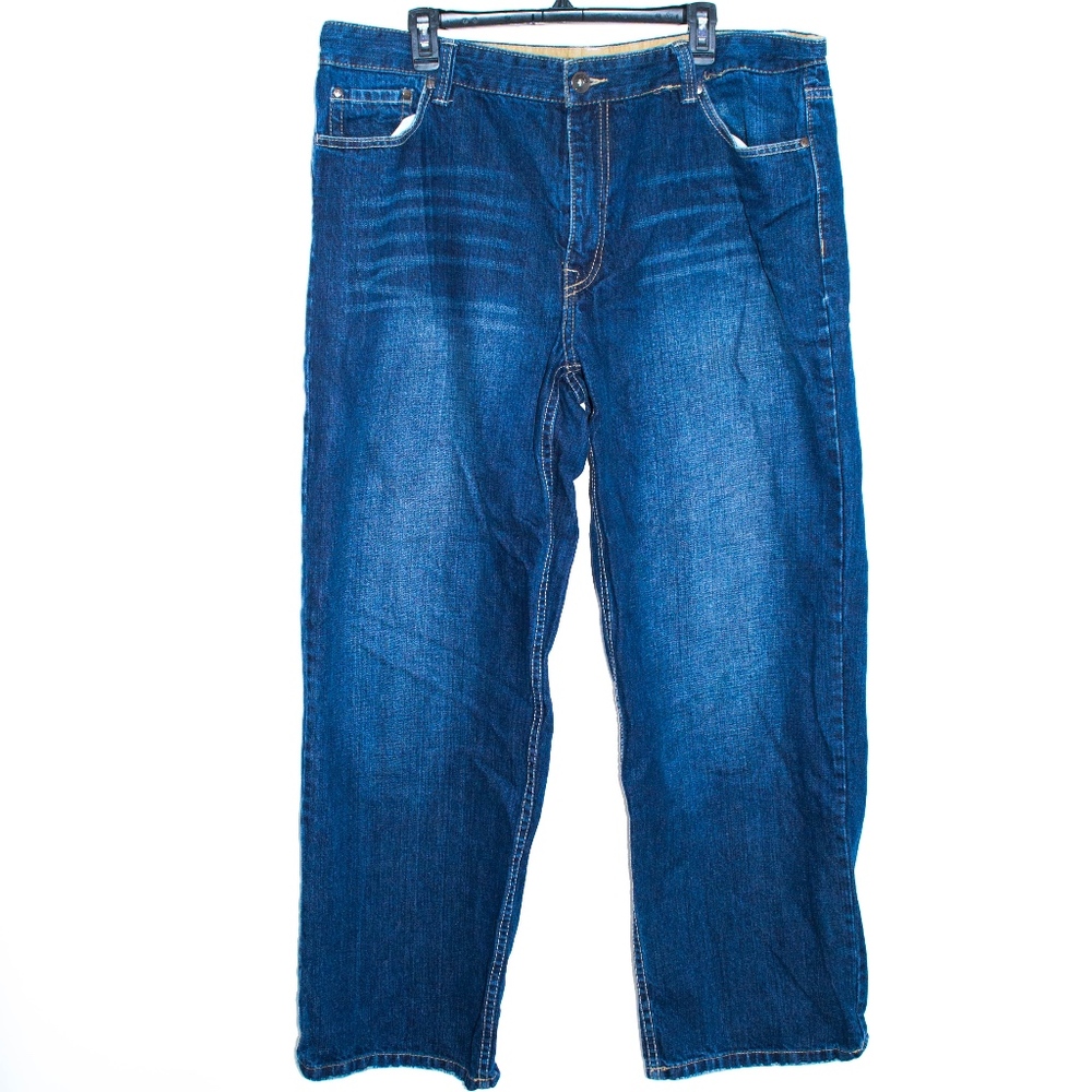 PLUGG Mens Dark Wash Jeans Straight Leg Size 40x32